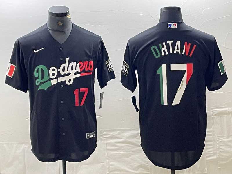 Men's Los Angeles Dodgers #17 Shohei Ohtani Number Mexico Black Cool Base Stitched Baseball Jerseys,We sell and wholesale Men's Los Angeles Dodgers #17 Shohei Ohtani Number Mexico Black Cool Base Stitched Baseball Jerseys on line form chian!